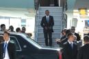 U.S. President Barack Obama arrives on Air Force One at the Hangzhou Xiaoshan International Airport, Saturday, Sept. 3, 2016, in Hangzhou, China, to attend the G-20 summit. Obama is expected to meet with China's President Xi Jinping Saturday afternoon. (AP Photo/Mark Shiefelbein)