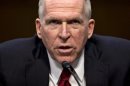 CIA Director nominee John Brennan testifies on Capitol Hill in Washington, Thursday, Feb. 7, 2013, during his confirmation hearing before the Senate Intelligence Committee'. (AP Photo/J. Scott Applewhite)