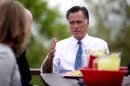 Republican presidential candidate Mitt Romney speaks with Pennsylvanians at a roundtable event
