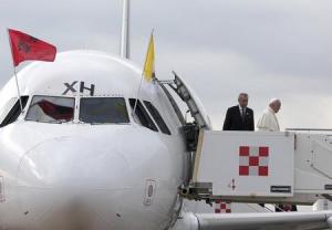 Pope Francis arrives in Tirana