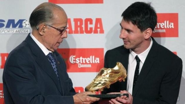 Messi scarpa d'oro 2012 - Reuters