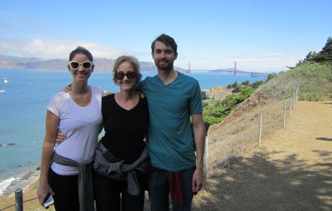 Ross Ulbricht with sister and mother, SF, Sept. 13