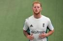 England cricketer Ben Stokes has a fitness test during an indoor practice session at Edgbaston in Birmingham, central England on August 2, 2016
