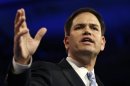 Senator Rubio of Florida speaks at the Conservative Political Action Conference at National Harbor, Marylan