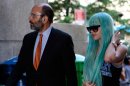 FILE - In a Tuesday, July 9, 2013 file photo, Amanda Bynes, accompanied by attorney Gerald Shargel, arrives for a court appearance in New York on allegations that she chucked a marijuana bong out the window of her 36th-floor Manhattan apartment. Bynes has been hospitalized for a mental health evaluation after deputies said she started a small fire in the driveway of a home in Southern California. Ventura County sheriff's Capt. Don Aguilar says deputies responding to a call Monday night, July 22, 2013 found Bynes standing next to the flames in the city of Thousand Oaks, Calif. The deputies determined she met the criteria for a mental health hold and took her into custody. She can be held for up to 72 hours of observation. (AP Photo/Bethan McKernan, File)