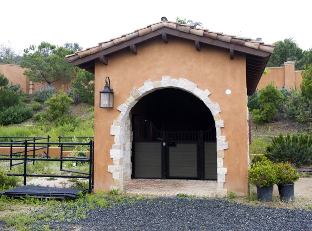 A horse barn on the property …