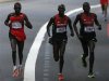 Uganda's Stephen Kiprotich and Kenya's Wilson Kipsang Kiprotich and Abel Kirui run during men's marathon at London 2012 Olympic Games