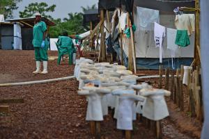 A Doctors Without Borders medical worker at an Ebola …