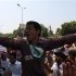 A protester shouts slogans during a demonstration against presidential candidate Shafik in Cairo