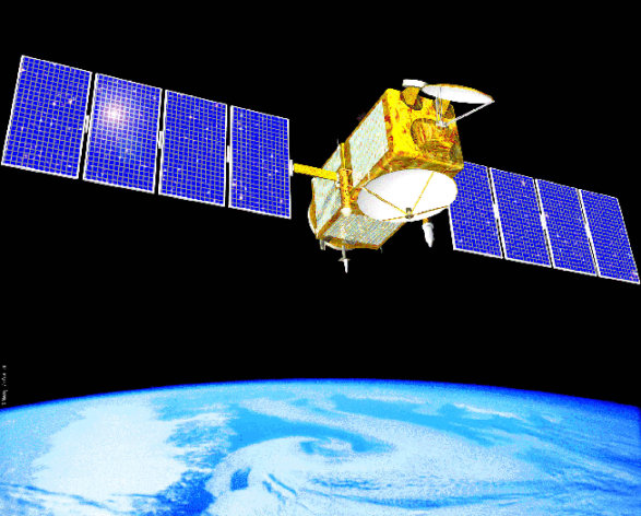 FILE -This undated artist's rendering shows the Jason-1 satellite. The U.S.-French science satellite that tracked rising sea levels for more than a decade and helped forecasters make better weather predictions worldwide has gone dark. NASA announced Wednesday July 3, 2013 that it has decommissioned Jason-1 after its last remaining transmitter failed. It will run out of battery power within 90 days but remain in a graveyard orbit for about 1,000 years before falling back to Earth. (AP Photos/NASA, Jet Propulsion Laboratories,File)