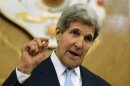 U.S. Secretary of State John Kerry speaks during news conference in Amman