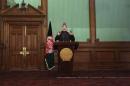 Afghan President Karzai speaks during news conference in Kabul