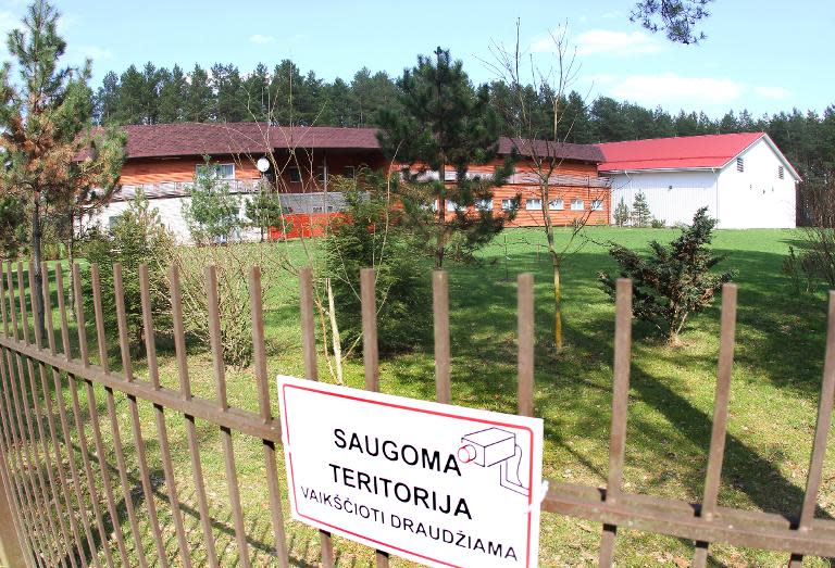 A picture taken on April 26, 2012 shows a training center of the Lithuanian State Security Department, the country's domestic intelligence agency, in Antaviliai near Vilnius