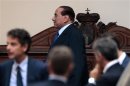 Former Italian Prime Minister Silvio Berlusconi leaves Palazzo Grazioli in Rome