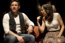 In this theater image released by Boneau/Bryan-Brown, Steve Kazee, left, and Cristin Milioti are shown in a scene from 