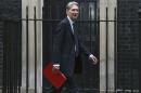 Britain's Chancellor of the Exchequer Philip Hammond arrives for a meeting of the "Cabinet Committee on Economy and Industrial Strategy" at Number 10 Downing Street in London