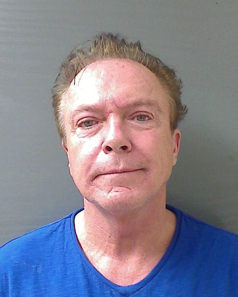 This Wednesday, Aug. 21, 2013 booking mug released by the Schodack (NY) Police Department shows actor-singer David Cassidy. Cassidy, best known for his role as Keith Partridge on "The Partridge Family," is free on $2,500 bail after being charged with felony driving while intoxicated in upstate New York. Schodack Police Lt. Joseph Belardo says Cassidy was stopped early Wednesday for failing to dim his headlights about 10 miles south of Albany. Belardo says Cassidy was charged with DWI after tests showed his blood-alcohol content at .10, higher than the state’s legal limit of .08. (AP Photo/Schodack Police Department)