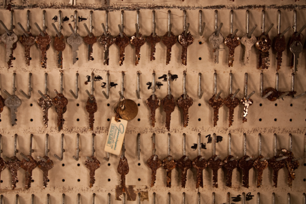 Rows of intricate room keys have rusted over the years, but are still preserved in time. (Photo: Jonathan Haeber/Flickr, www.terrastories.com/grossingers)