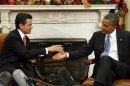 U.S. President Obama meets with Mexico's President-elect Nieto in the Oval Office of the White House in Washington