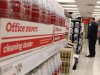 A man shops at an Office Depot store in New Yor