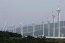 Wind turbines are pictured at the wind farm of "Dahr Saadane", in Tangiers