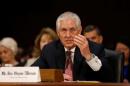 Tillerson testifies before a Senate Foreign Relations Committee confirmation hearing in Washington