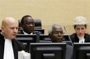 Kenya's Finance Minister Kenyatta and Cabinet secretary Muthaura appear at the International Criminal Court in The Hague