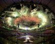 Fireworks explode over the Olympic Stadium during the closing ceremony of the London 2012 Olympic Games