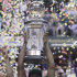 Michigan State forward Draymond Green holds up the Big Ten trophy after an NCAA college basketball game against Ohio State in the final of the conference's men's tournament in Indianapolis, Sunday, March 11, 2012. Michigan State won 68-64. At right is Michigan State coach Tom Izzo. (AP Photo/Michael Conroy)