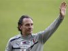 Italy's coach Cesare Prandelli waves during a training session at Tardini Stadium in Parma