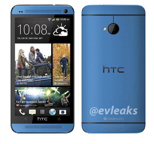 @evleaks 曝光的新 HTC One 藍色版圖片