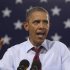 President Barack Obama campaigns Saturday, Aug. 18, 2012, in Windham, N.H., at Windham High School. (AP Photo/Carolyn Kaster)