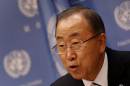 United Nations Secretary General Ban Ki-moon speaks at a news conference ahead of the 69th United Nations General Assembly at U.N. headquarters in New York