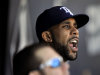 Tampa Bay Rays starting pitcher David Price yells in the dugout after exchanging words with home plate umpire Tom Hallion during the seventh inning of a baseball game against the Chicago White Sox in Chicago, Sunday, April 28, 2013. Tampa Bay won 8-3. (AP Photo/Paul Beaty)