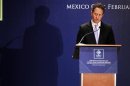 U.S. Treasury Secretary Timothy Geithner takes part during a news conference at the meeting of finance ministers and central bankers from the Group of 20 top economies in Mexico City