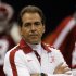 This Jan. 9, 2012 file photo shows Alabama head coach Nick Saban looking on during the BCS National Championship football game against the LSU Tigers in New Orleans.  Saban has parlayed the Crimson Tide's second national championship in three years into a raise and contract extension. The university's board of trustees approved a two-year extension for Saban on Monday that will run through Jan. 31, 2020. He'll receive $5.32 million in 2012 with a $50,000 raise next year and $100,000 annually after that.  Under the deal, he'll make $5.97 million in 2019.  (AP Photo/Dave Martin, File)