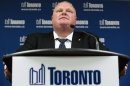 Toronto Mayor Ford makes a statement to the media in Toronto