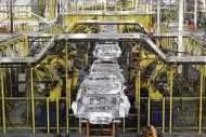 File photo of Chevrolet Cruze chassis moving along the assembly line at the General Motors Cruze assembly plant in Lordstown, Ohio July 22, 2011. REUTERS/Aaron Josefczyk
