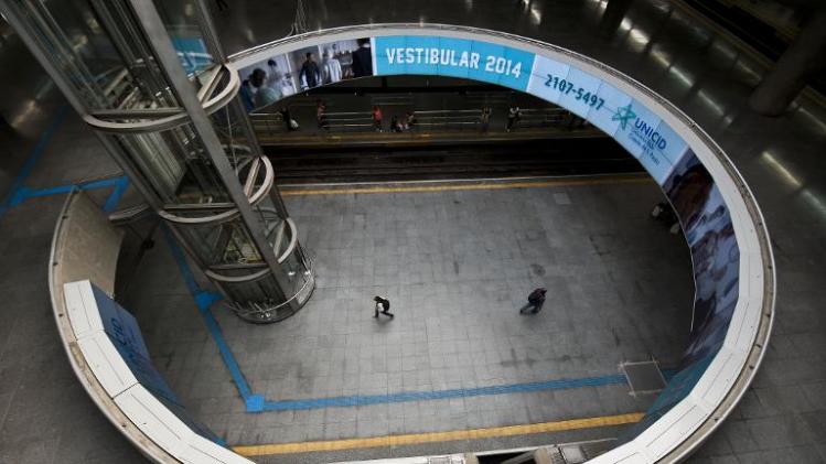 The Se metro station is void of commuters on the fourth day of the metro workers&#39; strike, in Sao Paulo, Brazil, on June 8, 2014
