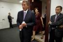 Speaker of the House John Boehner of Ohio, left, followed by Conference Chair Cathy McMorris Rodgers, R-Wash., walks into a news conference about the Iran deal after meeting with members of the House Republican leadership in Washington, Wednesday Sept. 9, 2015. (AP Photo/Jacquelyn Martin)