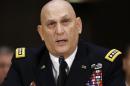 US Army Joint Chief of Staff General Raymond Odierno testifies before a Senate Armed Services Committee in Washington