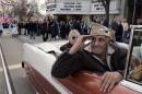 CORRECTS DAY DIED TO SATURDAY MARCH 8, 2014 FILE - This Nov. 11, 2004 file photo shows William "Wild Bill" Guarnere participating in the Veterans Day parade in Media, Pa. Guarnere, one of the World War II veterans whose exploits were dramatized in the TV miniseries "Band of Brothers," has died, Saturday, March 8, 2014, at the age of 90. (AP Photo/Jacqueline Larma, file)