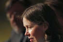 Award-winning author Ann Patchett speaks during a news conference at the Lyric Opera of Chicago Tuesday, Feb. 28, 2012, in Chicago. The Lyric announced it will premiere 