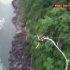 In this Saturday, Dec. 31, 2011 image made from video by Australia's Channel 9, Erin Langworthy, 22, of Perth, Australia, does bungee jumping to the Zambezi River in Victoria Falls, Zimbabwe, on the border with Zambia. The Australian tourist bungee jumping plunged 365 feet (111 meters) into the river when her cord snapped, but she managed to swim to safety with a broken collarbone and her legs tied together. (AP Photo/Channel 9 via APTN) MANDATORY CREDIT: CHANNEL 9, AUSTRALIA OUT