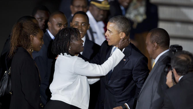 Obama returns to Kenya, reunites with father's family