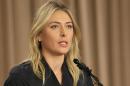 FILE - In this March 7, 2016, file photo, Maria Sharapova speaks about her failed drug test during a news conference in Los Angeles. Russia says Maria Sharapova is still in its plans for the Olympic tennis tournament in August despite her provisional suspension for failing a drug test. (AP Photo/Damian Dovarganes, File)