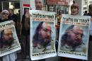 Israelis call for the release of Jonathan Pollard during a protest outside the US embassy in Tel Aviv, on June 19, 2011