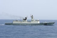 The Chinese People's Liberation Army (Navy) frigate transits the Gulf of Aden in September 17, 2012. Sri Lanka has defended China's increased naval presence in the Indian Ocean and rejected claims that it is a threat to regional power India, the defence ministry said Friday