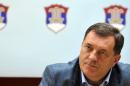 Turkey stopped the plane of Bosnian Serb leader Milorad Dodik, seen in Brcko, Bosnia-Hercegovina, on September 26, 2011, from flying over its territory, his cabinet said