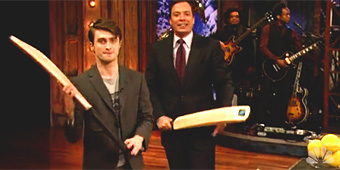 Daniel Radcliffe's home run derby with Fallon (Y! Screen/NBC)